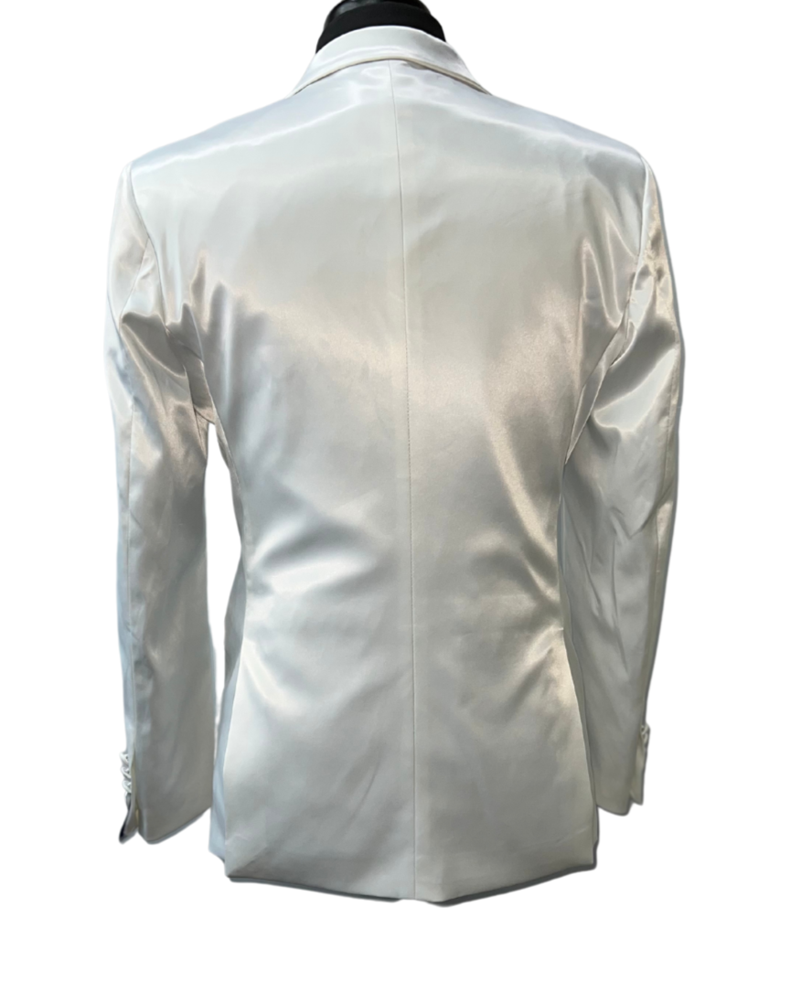 Barabas White Satin Formal Suit