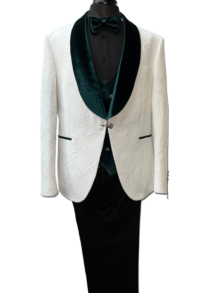 Quesste Green & White Turkish Suit