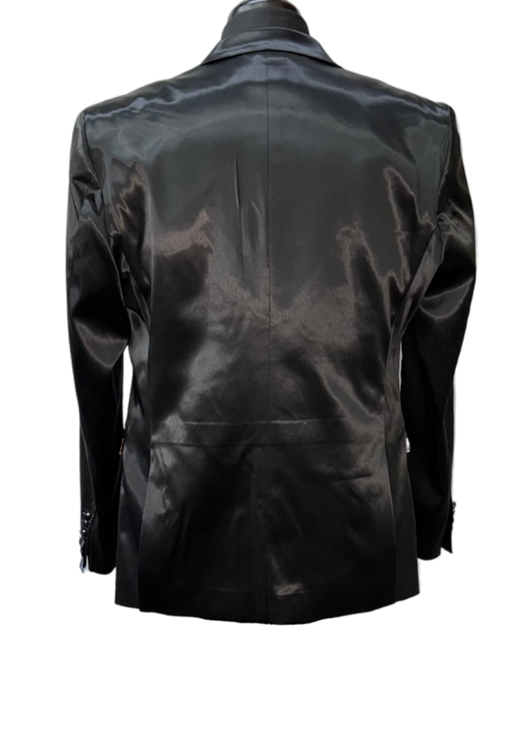 Barabas Black Satin Formal Suit
