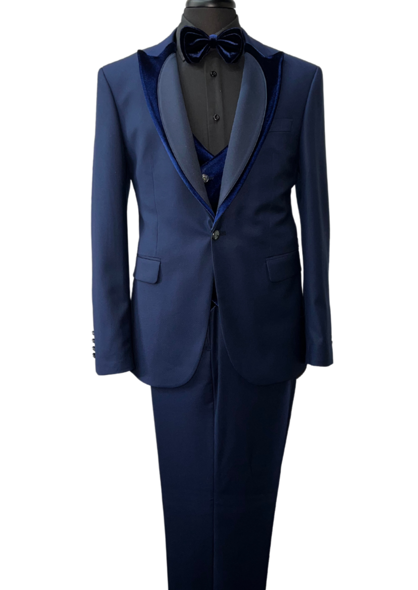Quesste Navy Blue 4-Piece Turkish Suit 