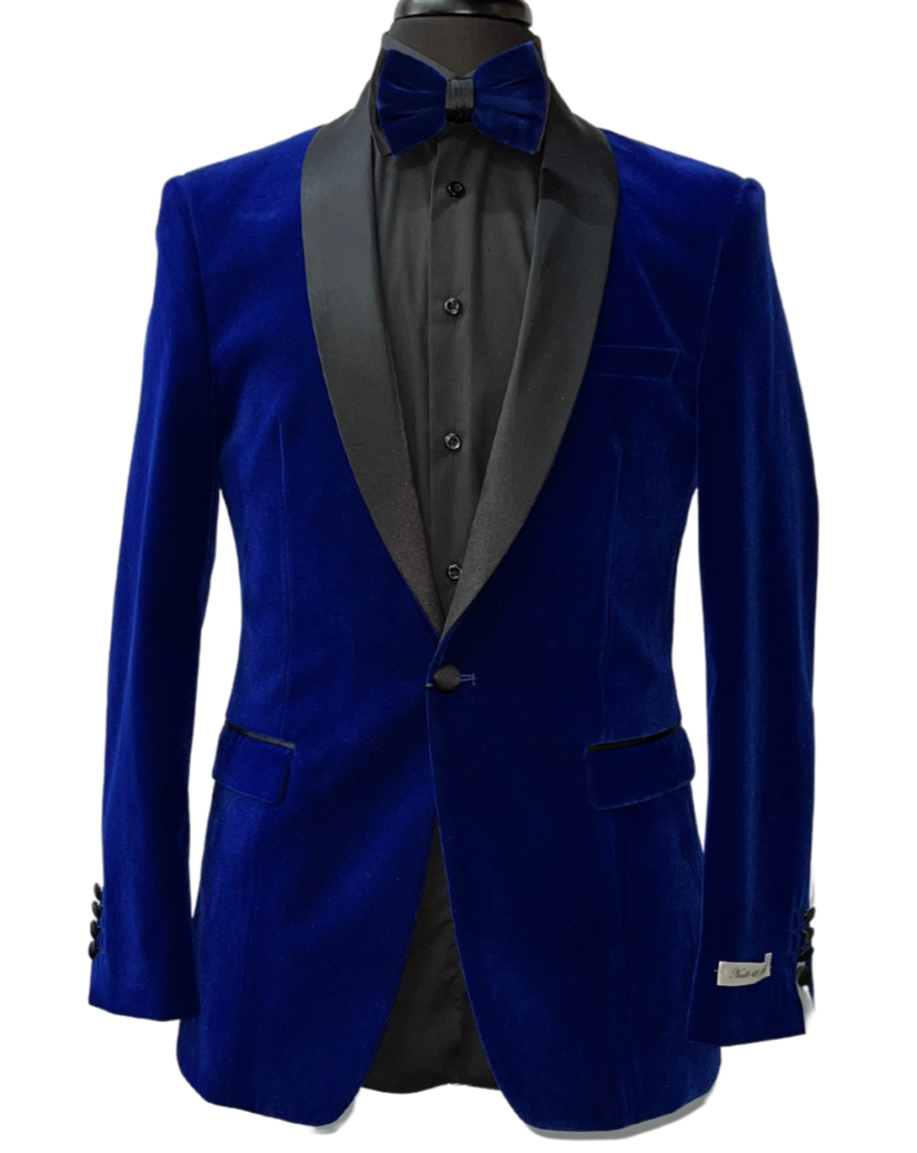 Needle & Stitch Formal Royal Blue Velvet Blazer