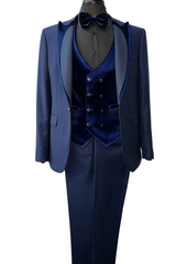 Quesste Navy Blue 4-Piece Turkish Suit