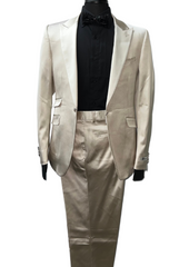 Giovanni Testi Cream Satin Suit