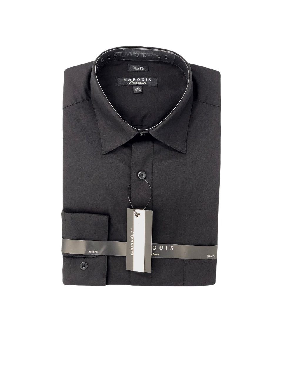 Black Slim Fit Dress Shirt