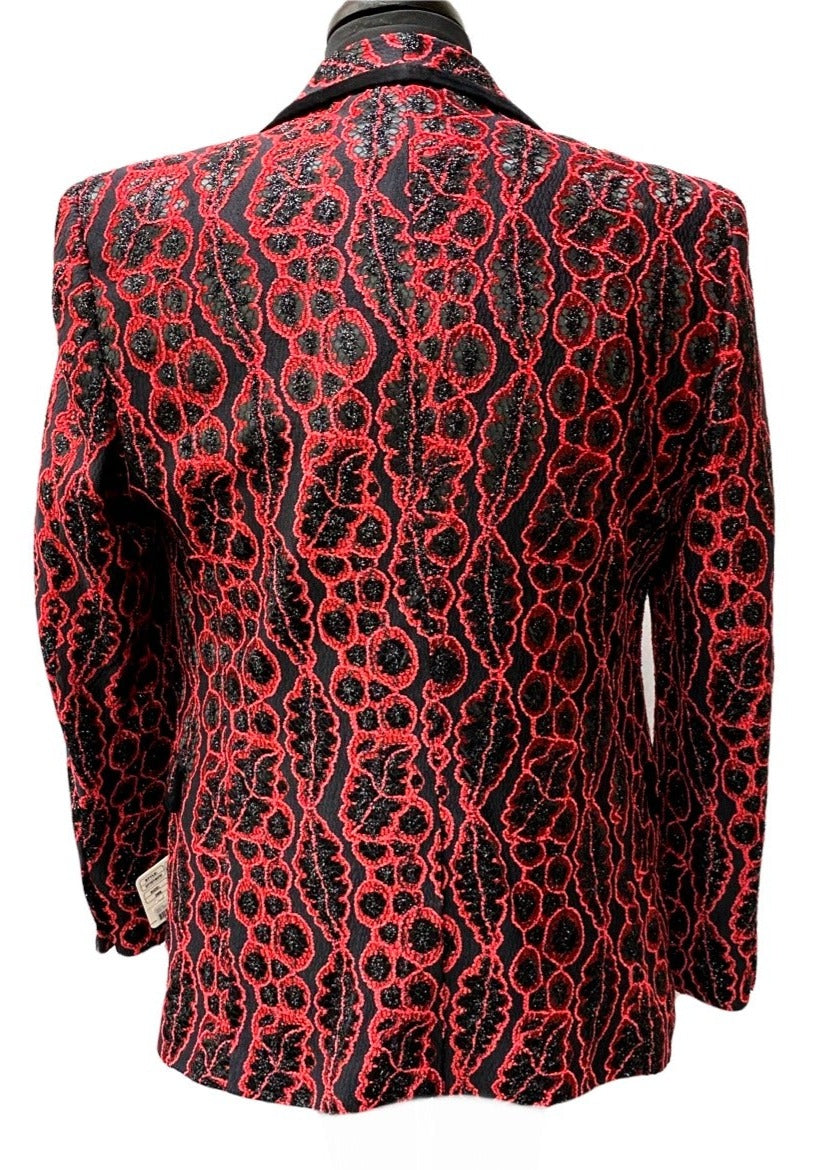 Giovanni Testi Black & Red Pattered Suit