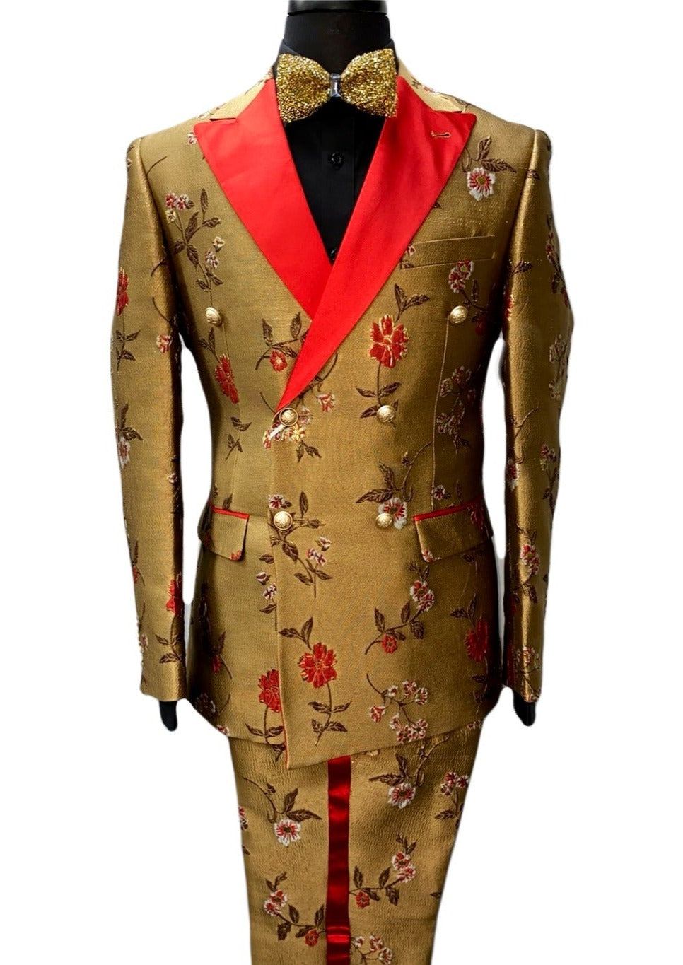 Biarelli Copper & Red Double Breasted Suit