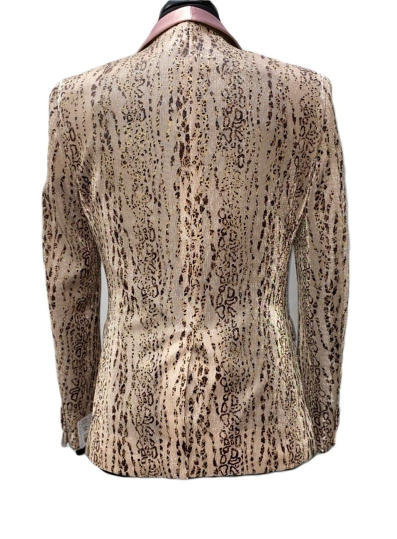 Giovanni Testi Nude & Pink Cheetah Print Suit