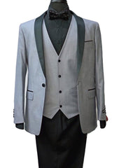 Imani Uomo Grey & Black Contrasting Suit