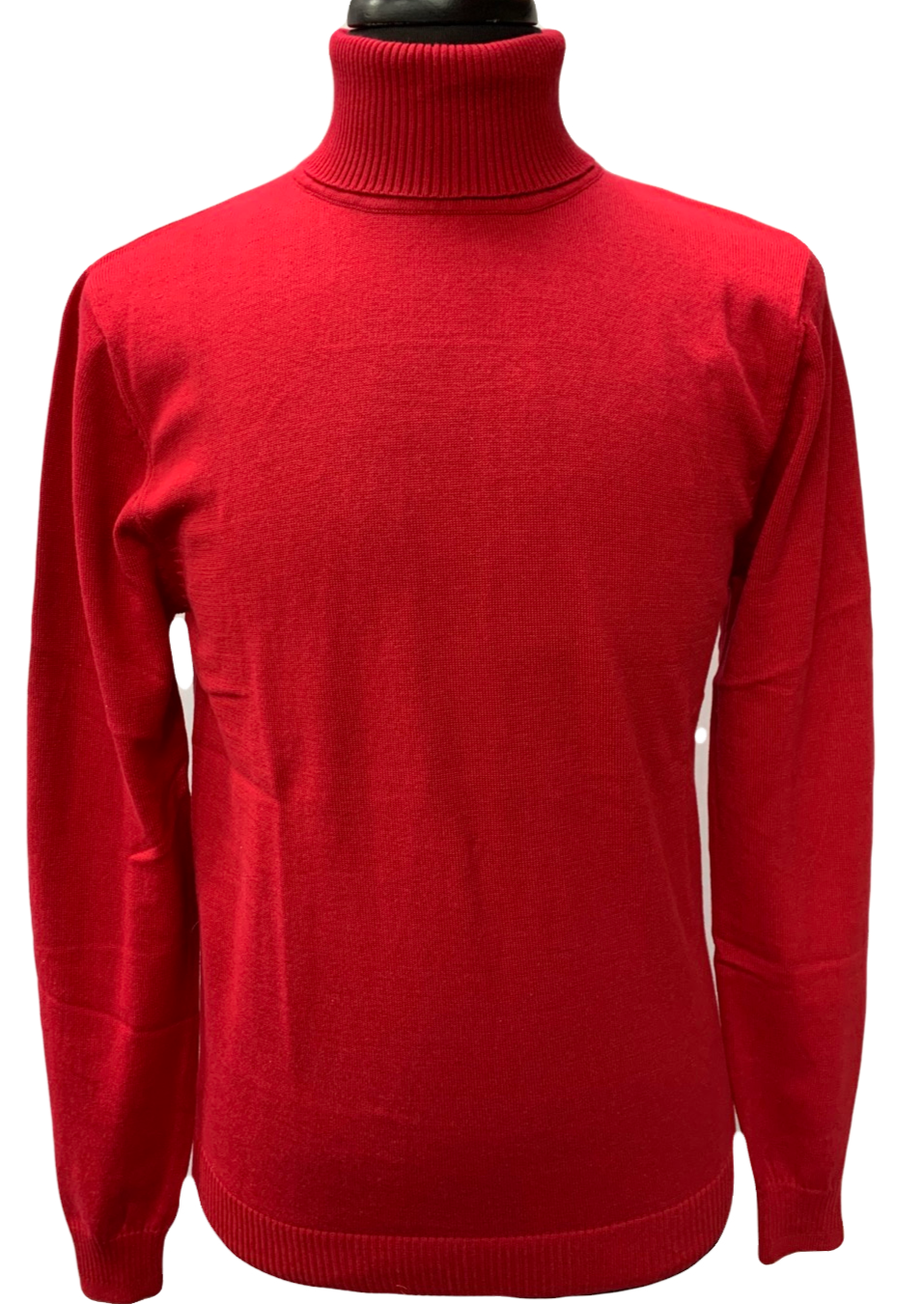 Red Fine knit long sleeve turtleneck sweater