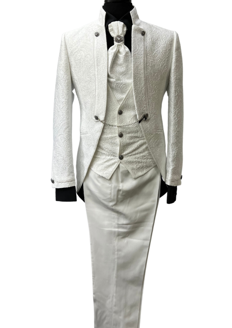 Quesste White 4-Piece Turkish Suit 