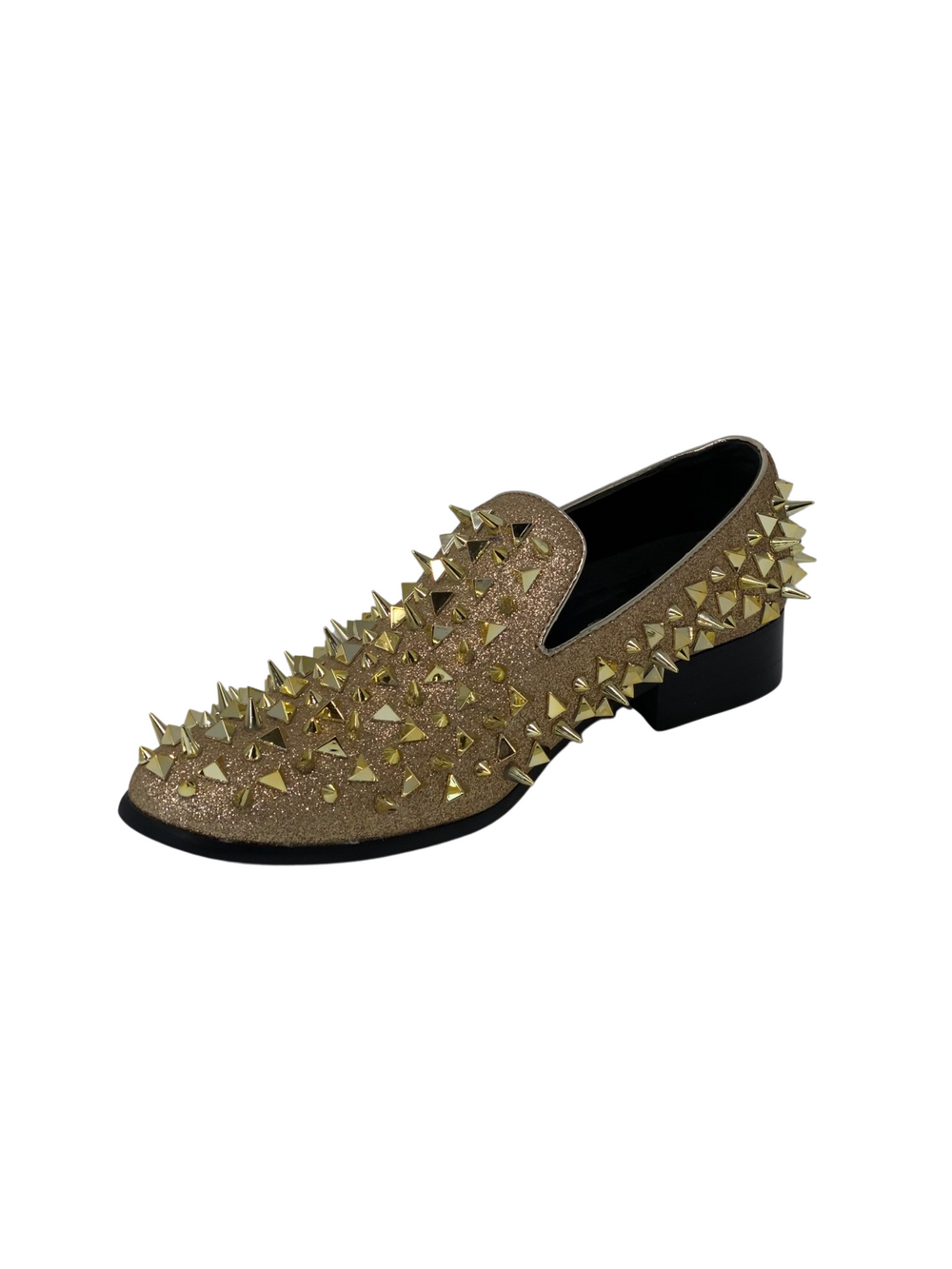 Bolano Gold Glitter & Spike Formal Loafer