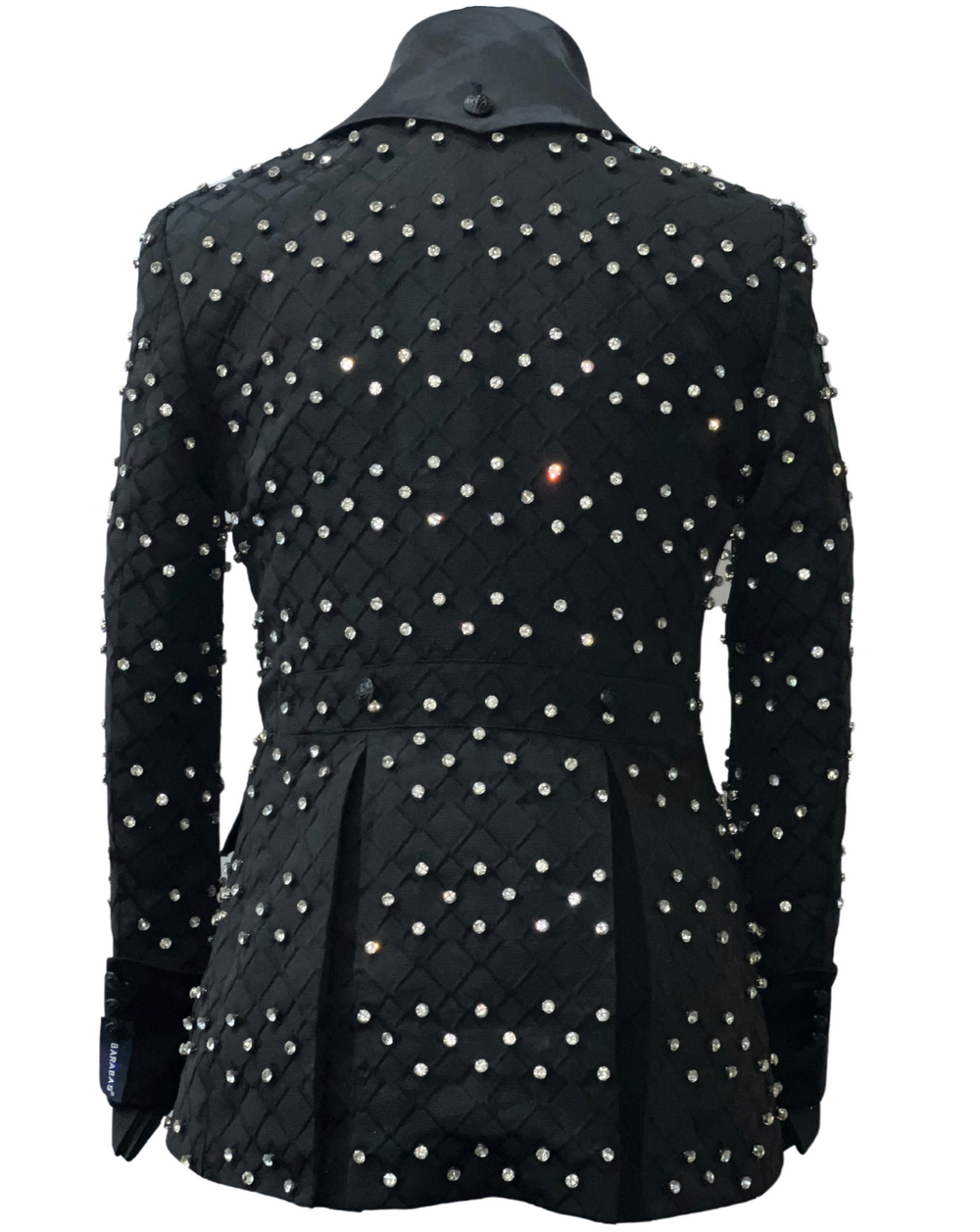 Barabas men's dinner rhinestone slim fit black blazer