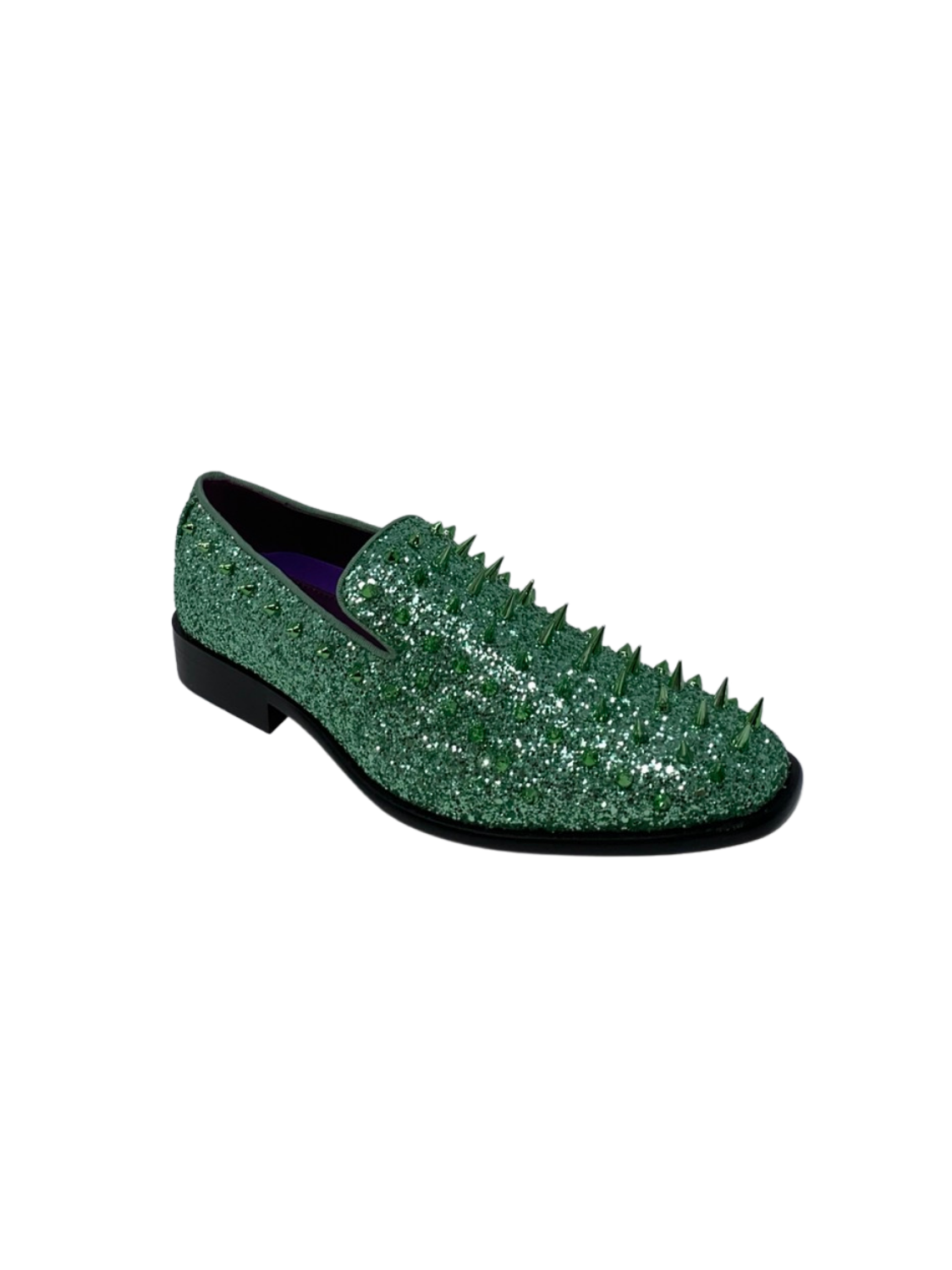 After Midnight Green Glitter Embellished Loafer