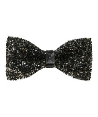 Black/Silver Studded Bow Tie