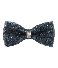Navy Blue Studded Bow Tie