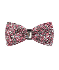 Pink & Silver Studded Bow Tie