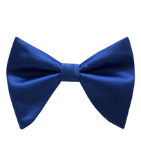 Royal Blue Satin Long Bow Tie & Pocket Square