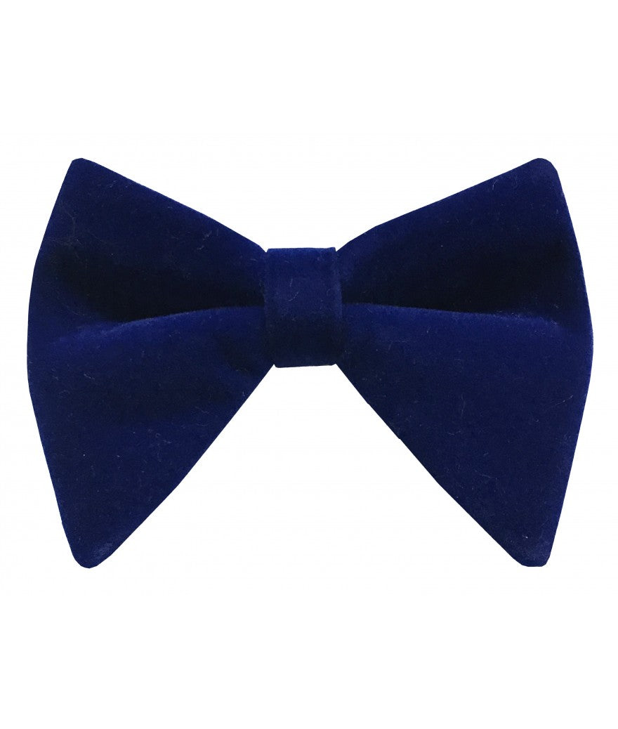 Royal Blue Velvet Long Bow-Tie & Pocket Square